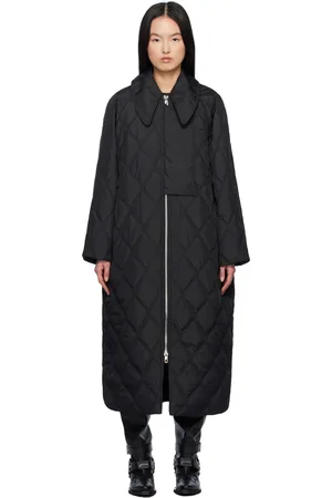 Ganni Black Ripstop Quilt Coat