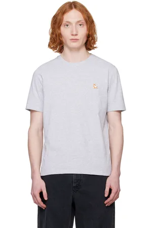 Maison Kitsuné Gray Chillax Fox Patch Regular T-shirt
