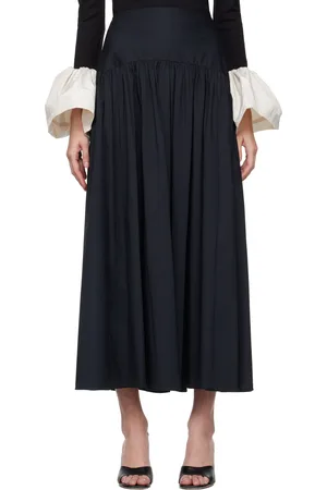 Staud Black Procida Maxi Skirt