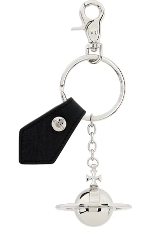 Vivienne Westwood Black & Silver 3D Orb Keychain