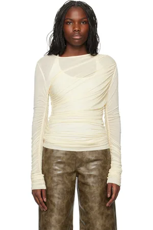 AGOLDE Off-White Tania Twist T-shirt