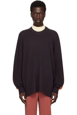 Issey Miyake Brown Drawing Knit Sweater