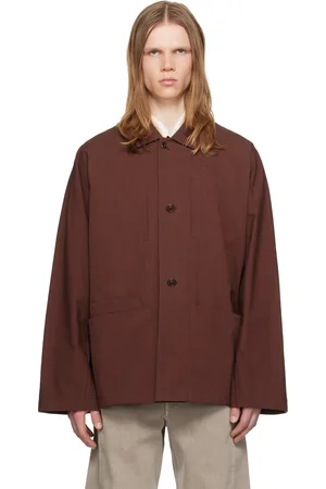 LEMAIRE Burgundy Single Breasted Jacket