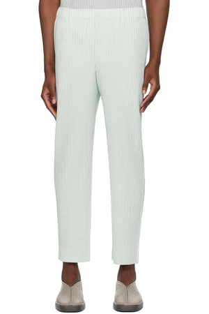 Issey Miyake Blue Tailored Pleats 2 Trousers