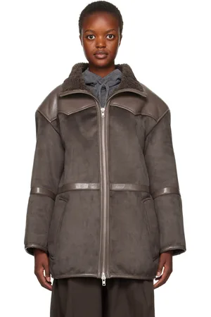 Stand Studio Gray Rylee Faux-Shearling Jacket