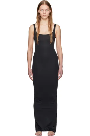 SKIMS Black Body Tank Long Slip Maxi Dress