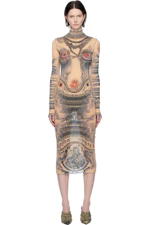 Jean Paul Gaultier Beige Soleil Midi Dress