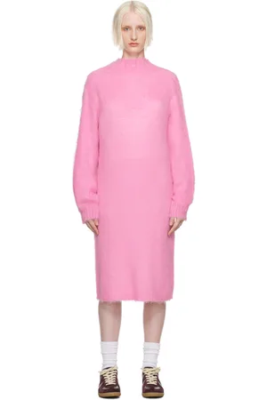 Maison Margiela Pink Low Back Midi Dress