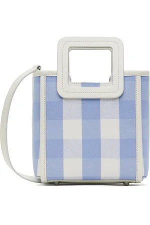 Staud Blue & White Mini Shirley Bag