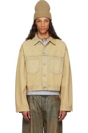Acne Studios Beige Faded Denim Jacket