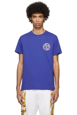 VERSACE Blue V-Emblem T-Shirt
