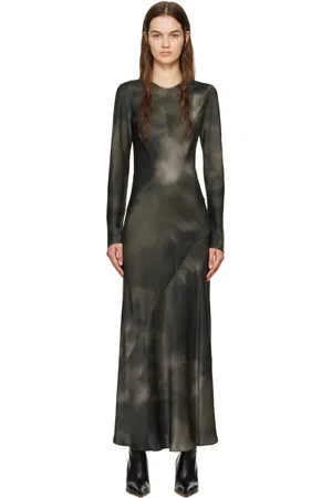 Silk Laundry Gray Bias Maxi Dress