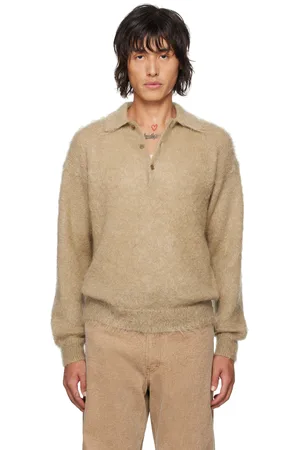 Auralee Beige Super Kid Mohair Polo