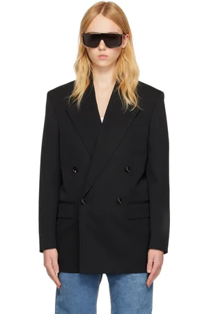 Bottega Veneta Black Grain De Poudre Blazer