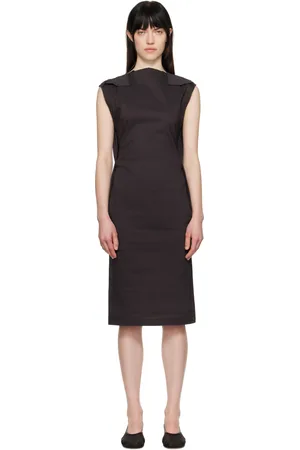 Issey Miyake Brown Ample Midi Dress