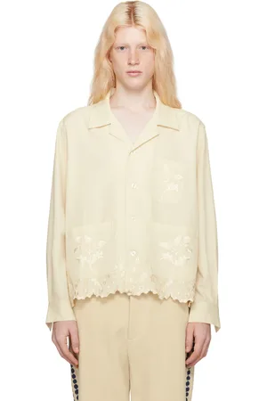 BODE Off-White Scalloped Acorn Shirt