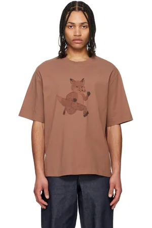 Maison Kitsuné Brown Speedy Fox Print Oversize T-shirt