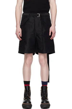 SACAI Black Belted Shorts
