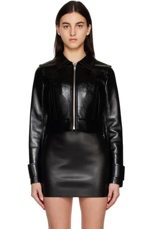 Stand Studio Black Quatro Faux-Leather Biker Jacket