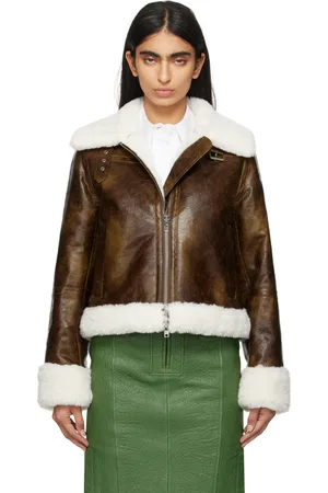 Stand Studio Brown & Off-White Lorelle Faux-Shearling Jacket