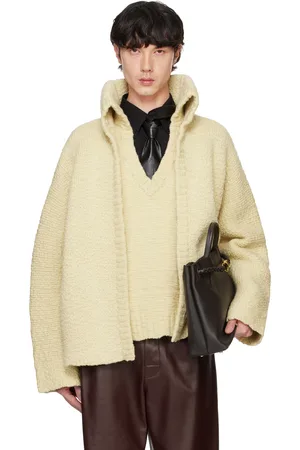 Bottega Veneta Yellow Textured Wool Double Layer Cardigan