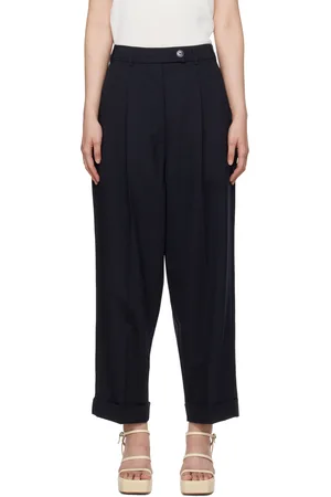 CORDERA Navy Pleated Trousers