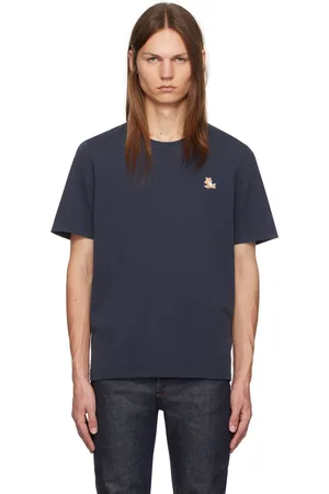 Maison Kitsuné Navy Chillax Fox Patch Regular T-shirt
