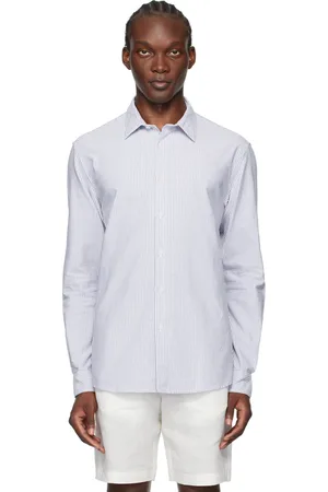 Sunspel Blue & White Striped Shirt