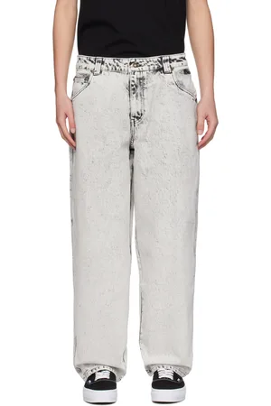 DIME White Classic Baggy Jeans