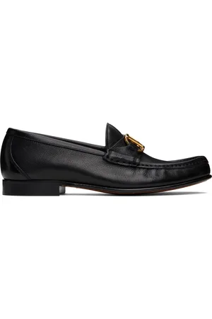 VALENTINO GARAVANI Black VLogo Signature Buffalo Loafers