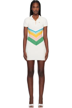 Casablanca Off- Bouclé Chevron Minidress