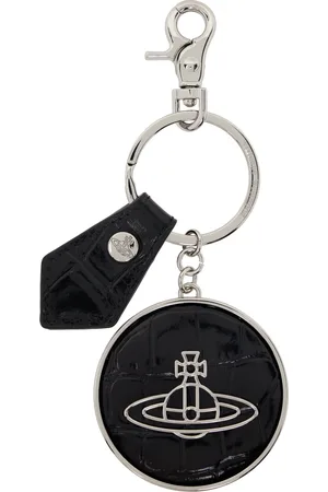 Vivienne Westwood Silver & Black Thin Line Orb Keychain