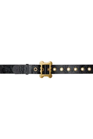 Vivienne Westwood Black Slim Frame Buckle Belt