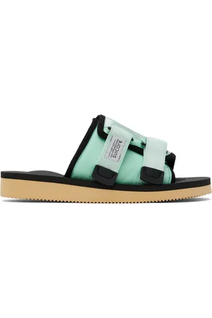 SUICOKE Green & Black KAW-Cab Sandals