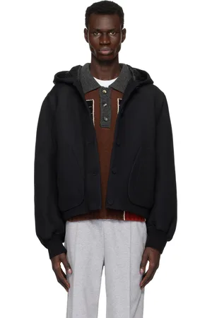 J.W.Anderson Black Hooded Blouson Jacket