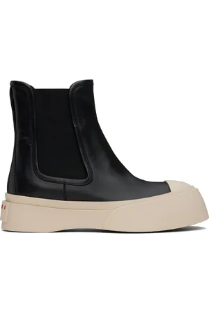 Marni Black Leather Pablo Chelsea Boots
