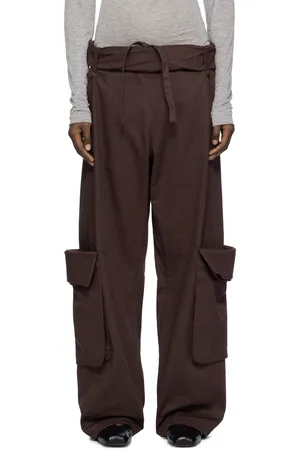 OPEN YY Brown Rolled Waist Cargo Pants