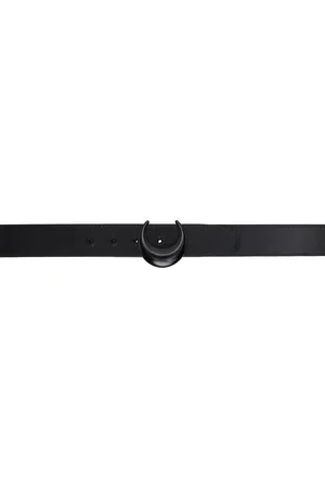 Marine Serre Black Vegetable Leather Moon Belt