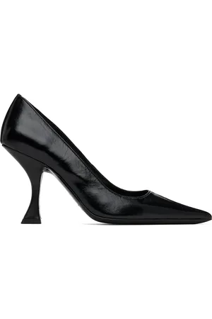 By Far Black Viva Heels