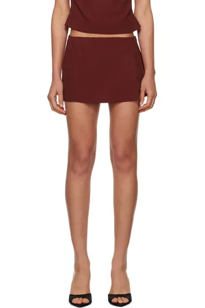 Miaou Burgundy Micro Miniskirt