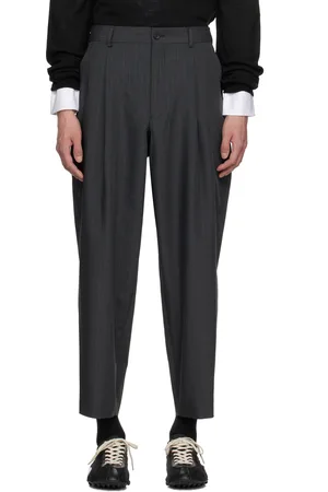 Comme des Garçons Gray Pinstripe Trousers