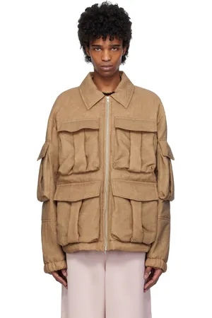 DRIES VAN NOTEN Brown Taffeta Jacket