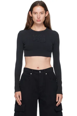 Alexander Wang Black Crewneck Long Sleeve T-Shirt