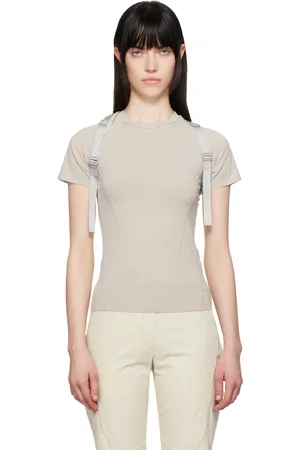 Hyein Seo Beige Dyed Backstrap T-shirt