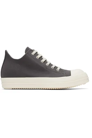 Rick Owens Gray Hollywood Low Sneaks Sneakers