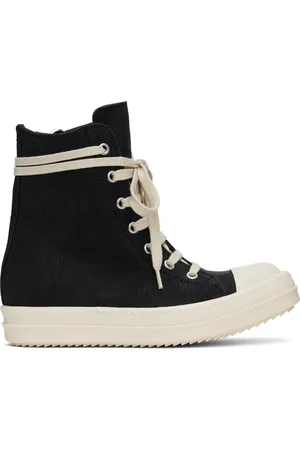Rick Owens Black Hollywood Bull Leather Sneakers