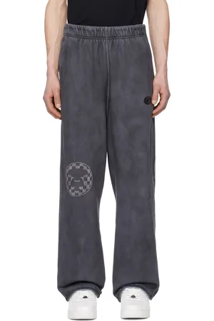 A Bathing Ape Gray & Off-White AAPE Main Reversible Sweatpants