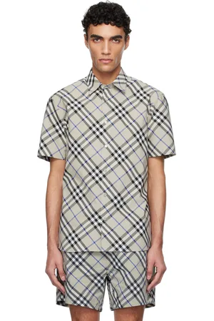 Burberry Taupe Check Cotton Shirt
