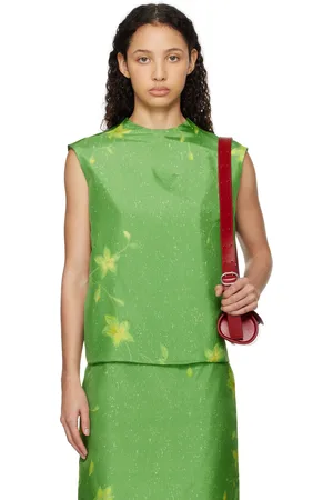 AO Yes Green Layered Print Top