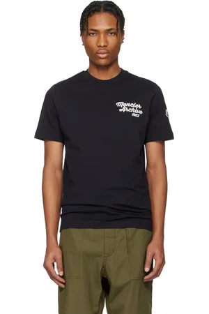 Moncler Navy Embroidered Logo Cotton T-shirt